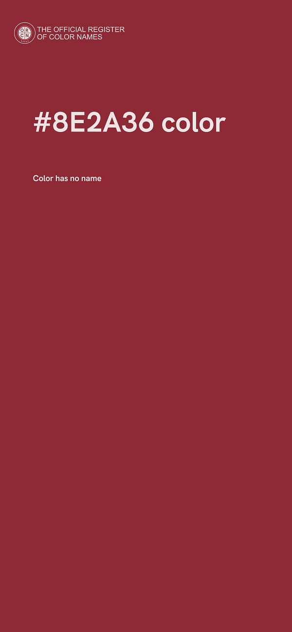 #8E2A36 color image