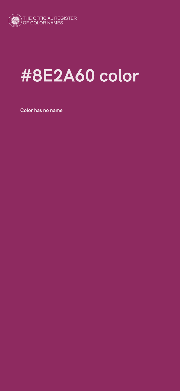 #8E2A60 color image