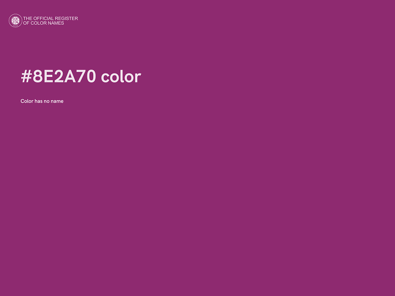 #8E2A70 color image