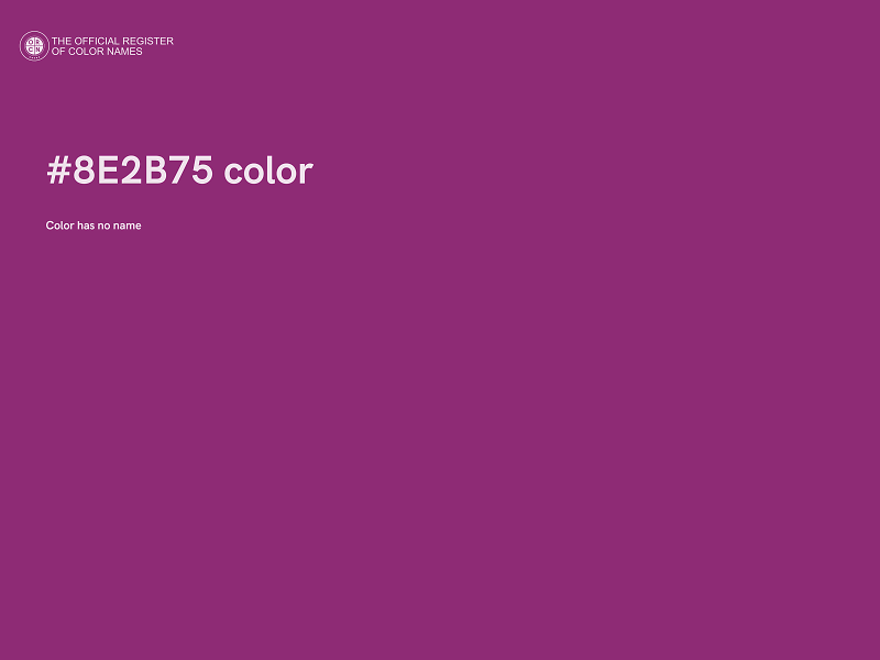 #8E2B75 color image