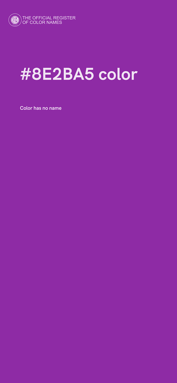 #8E2BA5 color image