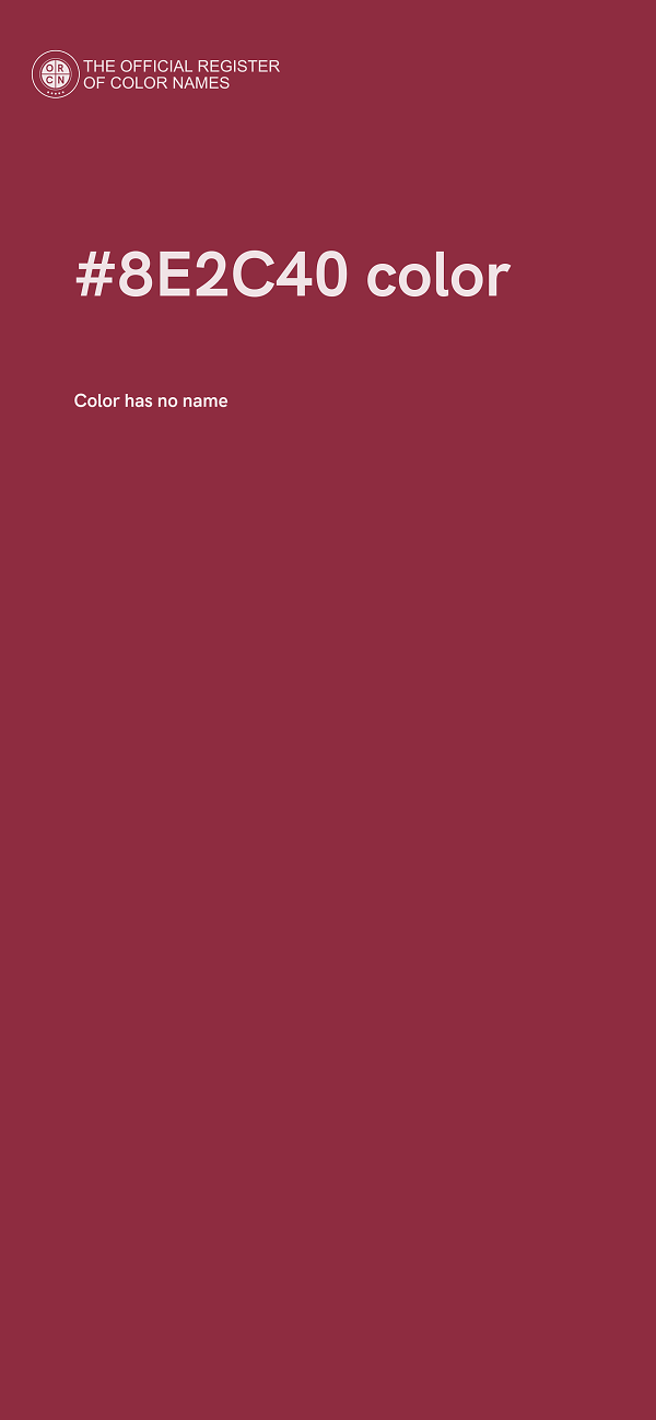 #8E2C40 color image
