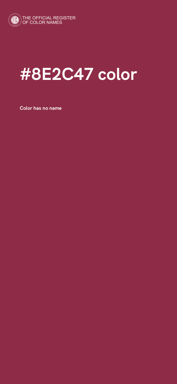 #8E2C47 color image