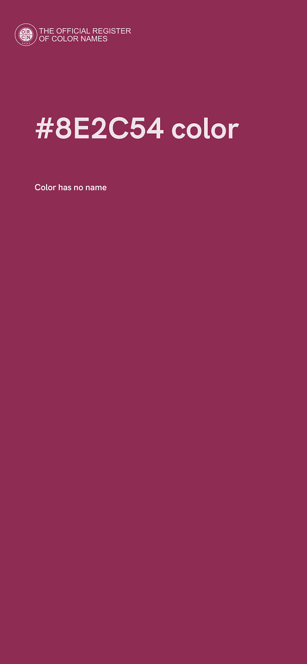 #8E2C54 color image
