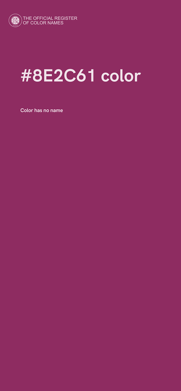 #8E2C61 color image