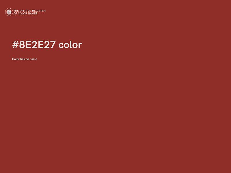 #8E2E27 color image