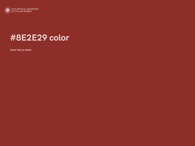 #8E2E29 color image