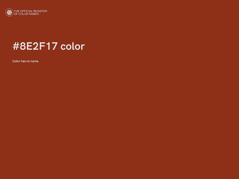 #8E2F17 color image