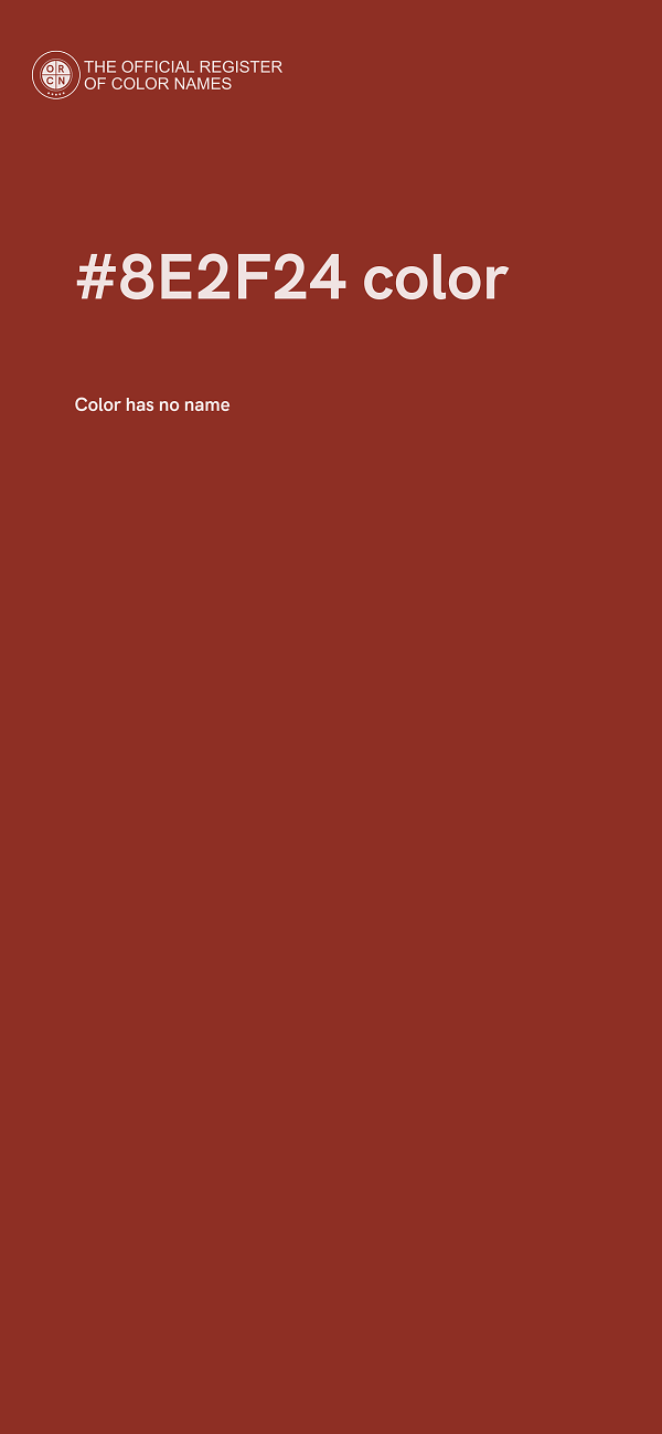 #8E2F24 color image