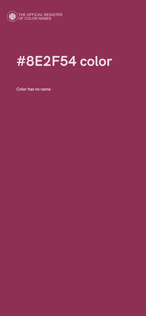 #8E2F54 color image