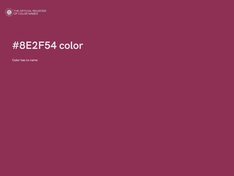 #8E2F54 color image