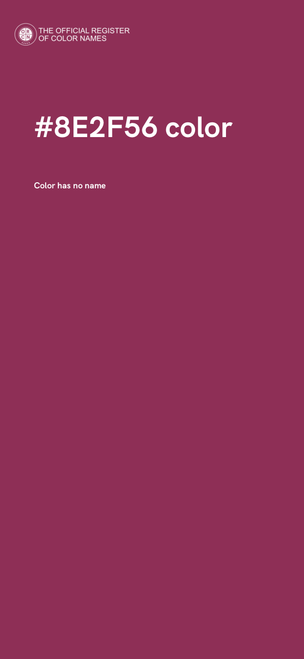 #8E2F56 color image