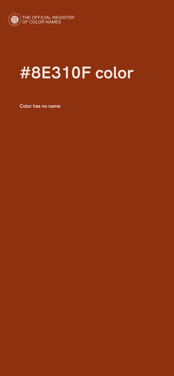 #8E310F color image