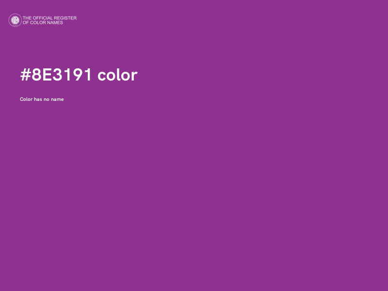 #8E3191 color image
