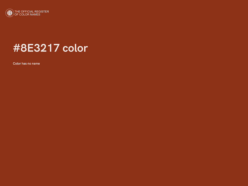 #8E3217 color image
