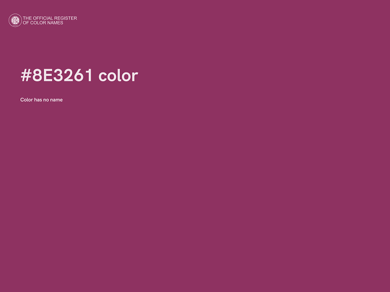 #8E3261 color image
