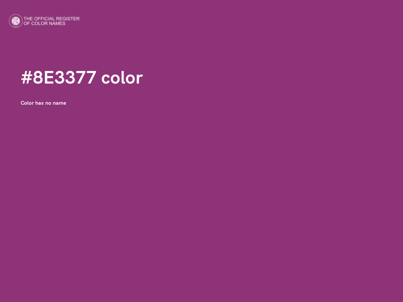 #8E3377 color image