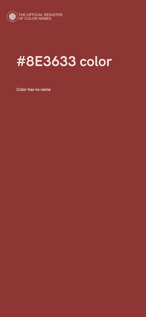 #8E3633 color image
