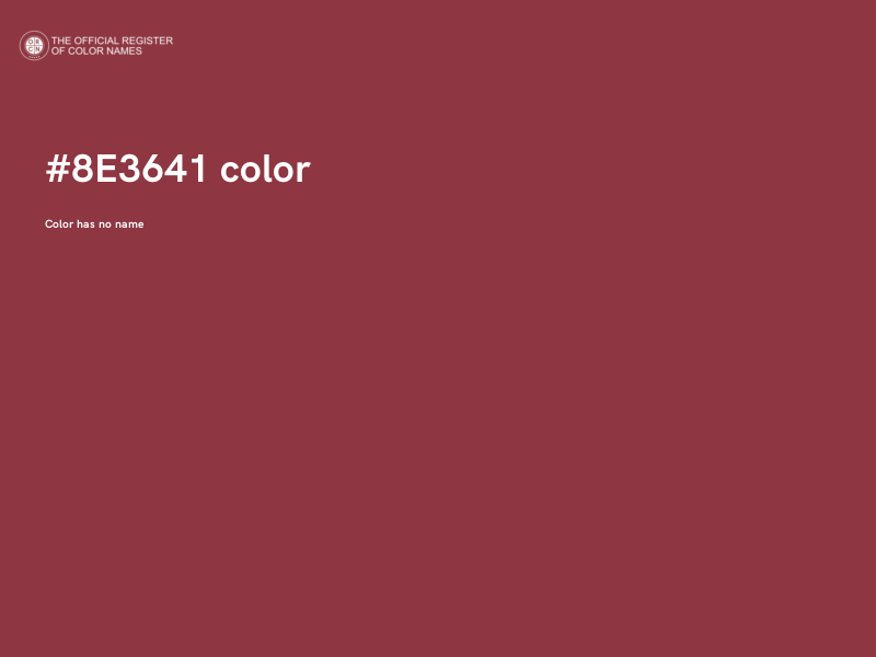 #8E3641 color image