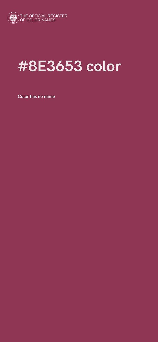 #8E3653 color image