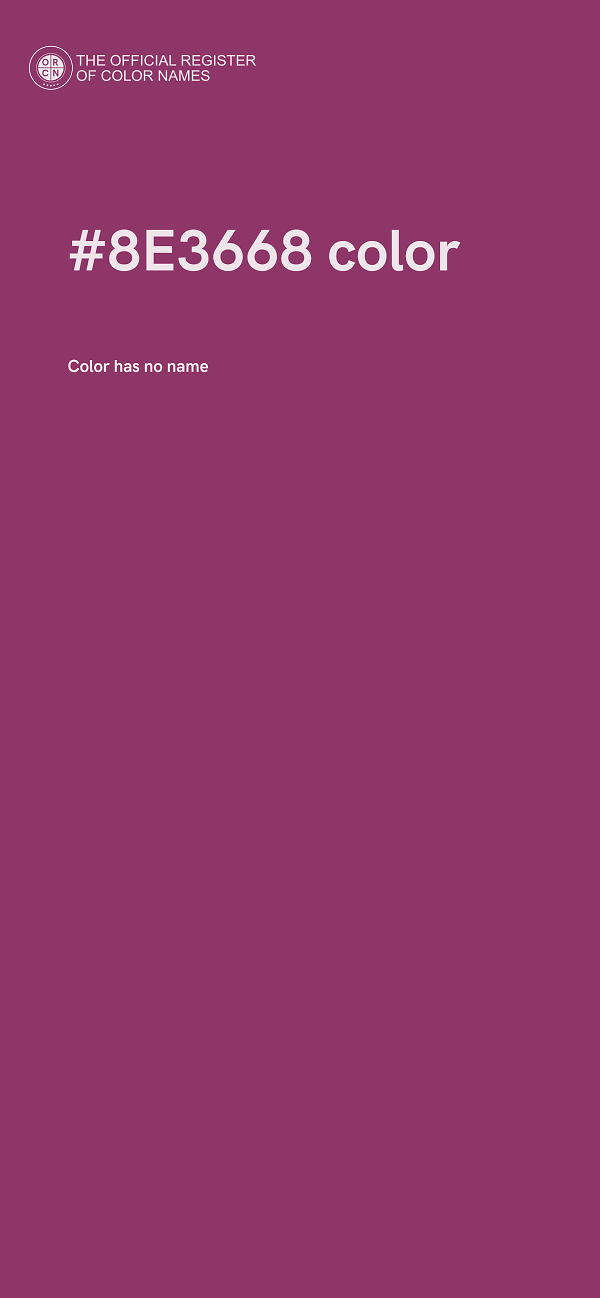 #8E3668 color image
