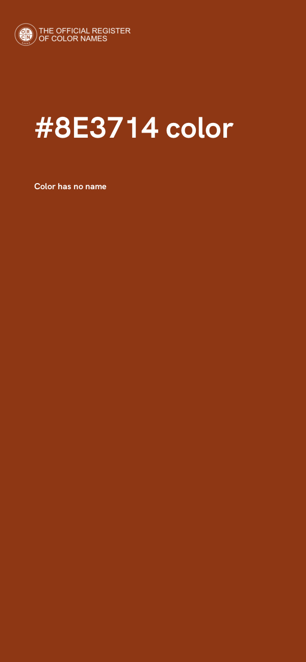 #8E3714 color image
