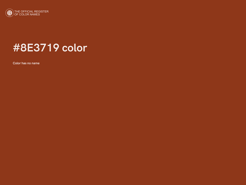 #8E3719 color image