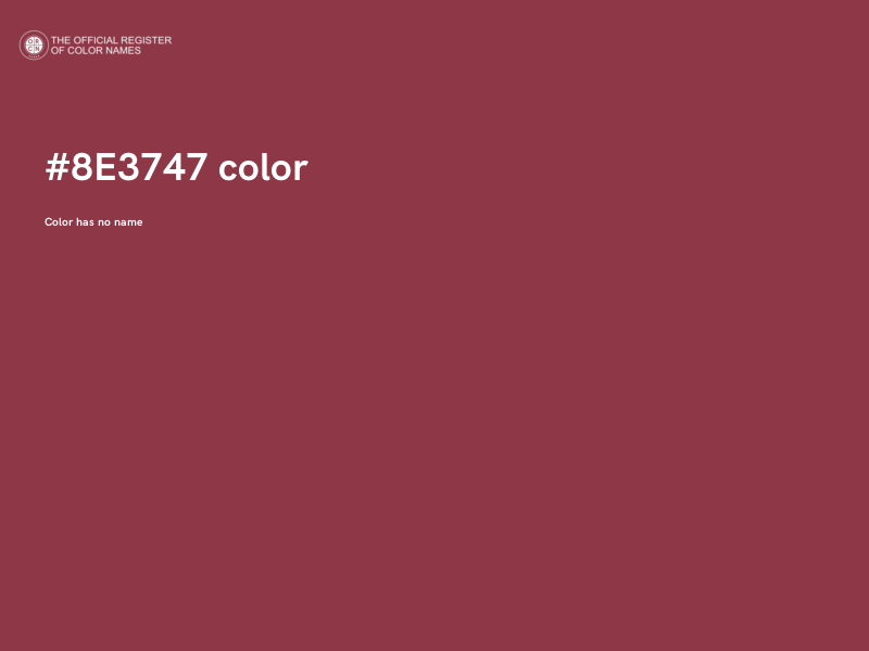 #8E3747 color image