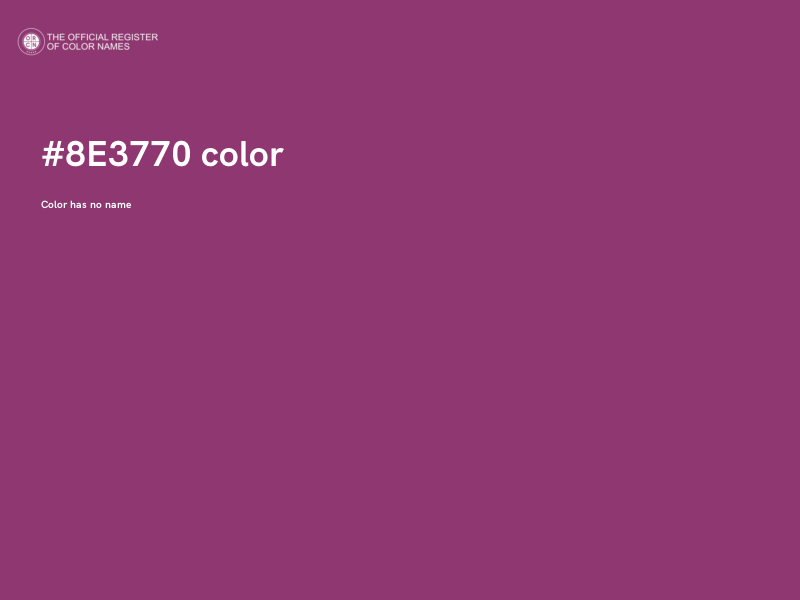 #8E3770 color image