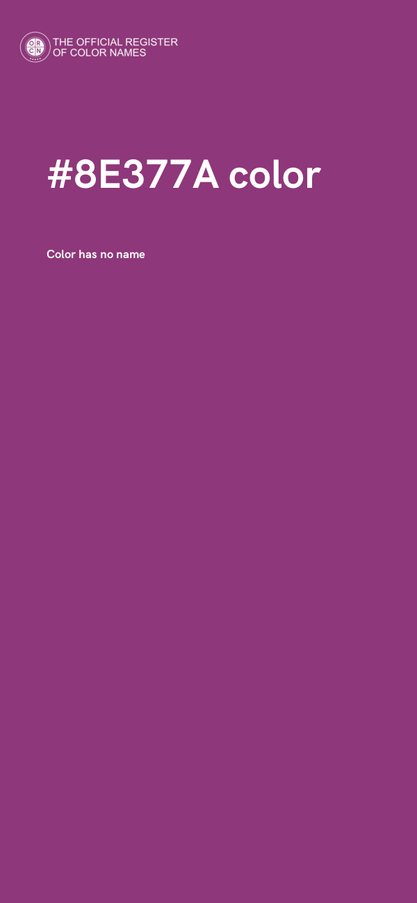 #8E377A color image