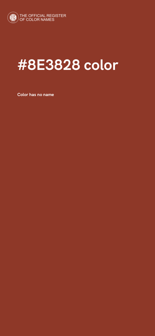 #8E3828 color image