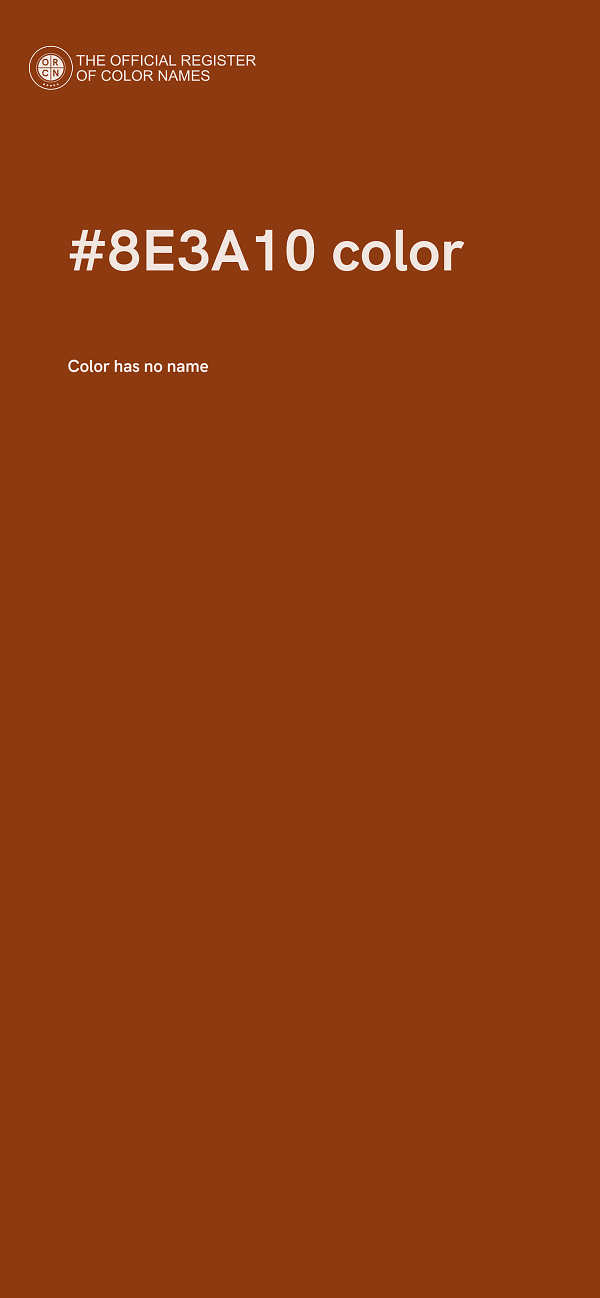 #8E3A10 color image