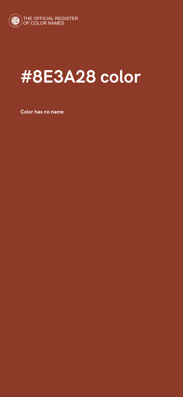 #8E3A28 color image