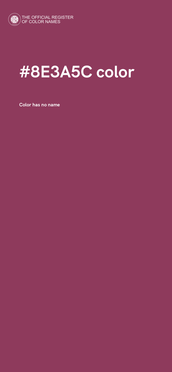 #8E3A5C color image
