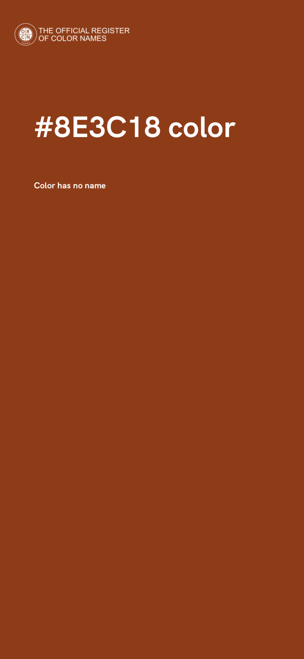 #8E3C18 color image