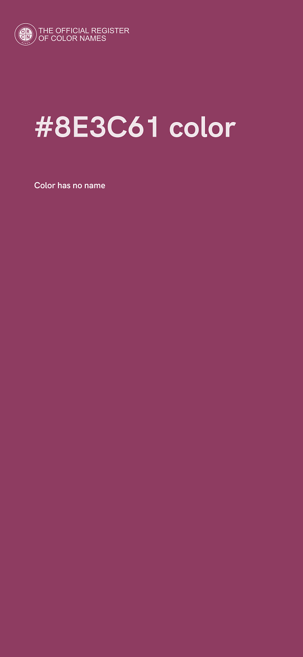 #8E3C61 color image