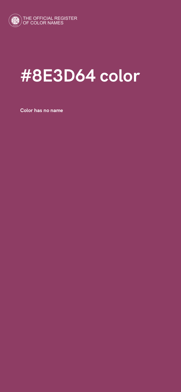 #8E3D64 color image