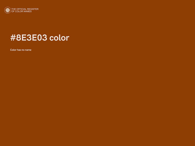 #8E3E03 color image