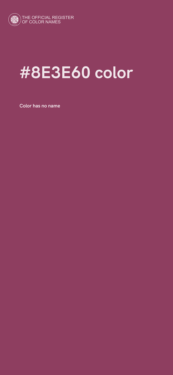 #8E3E60 color image