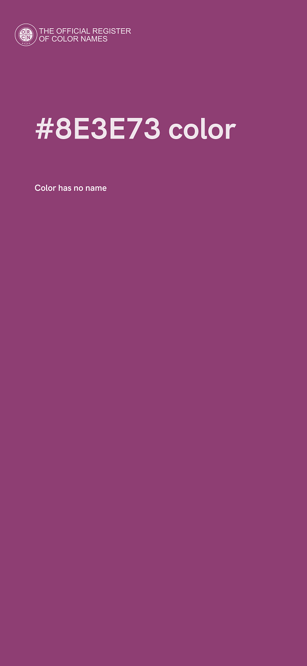 #8E3E73 color image