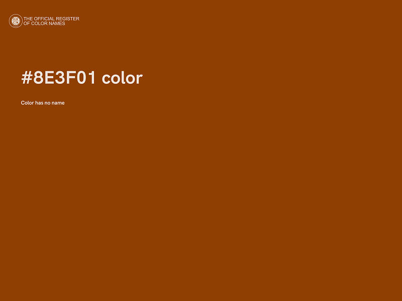 #8E3F01 color image