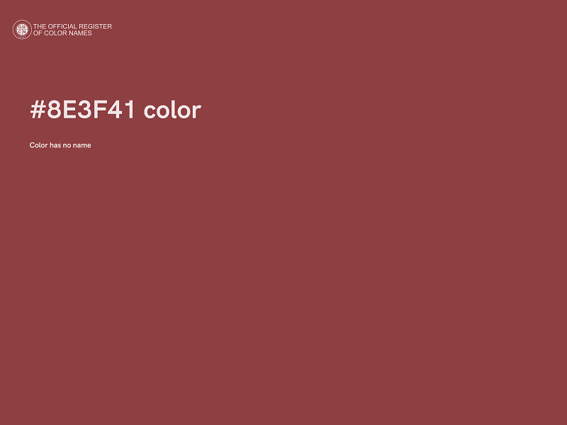 #8E3F41 color image