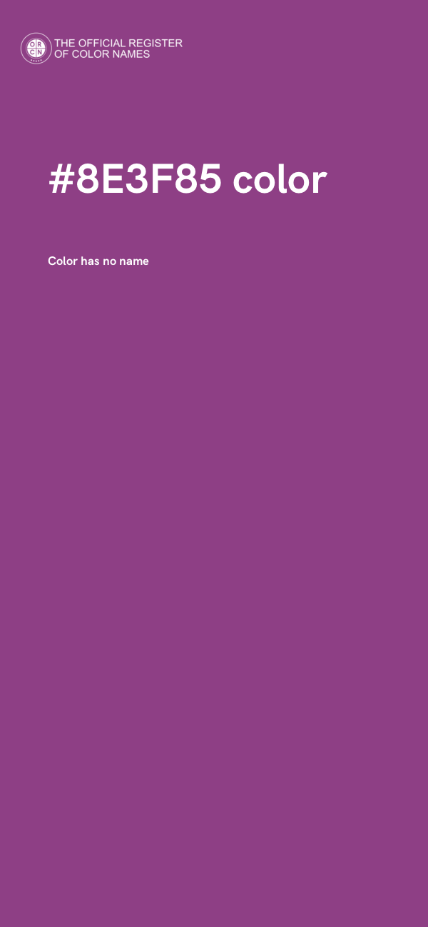 #8E3F85 color image