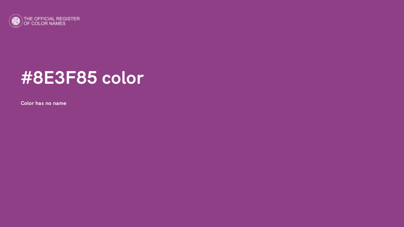 #8E3F85 color image