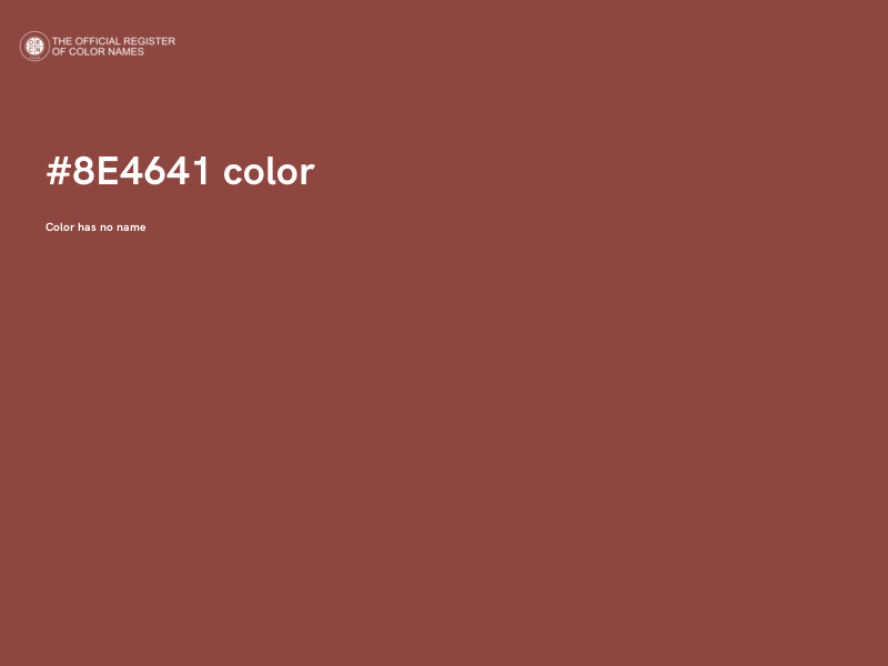 #8E4641 color image