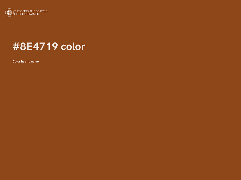 #8E4719 color image
