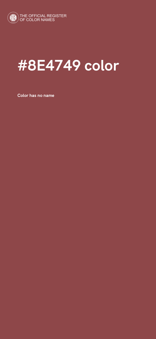 #8E4749 color image