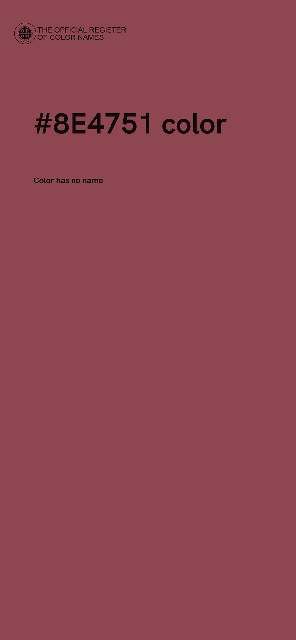 #8E4751 color image