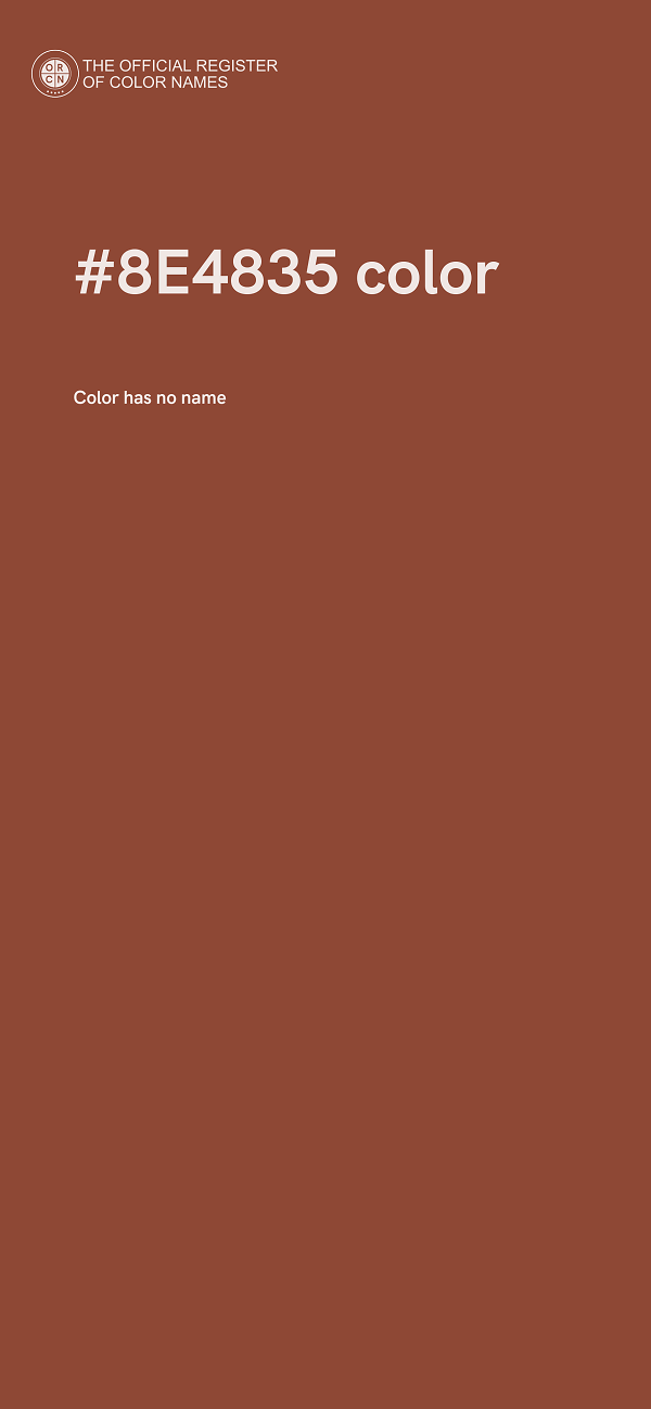 #8E4835 color image