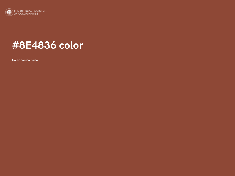 #8E4836 color image